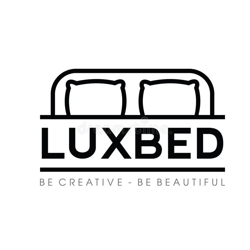 Bed and Sleep Logo Vector Inspiration stock illustration
