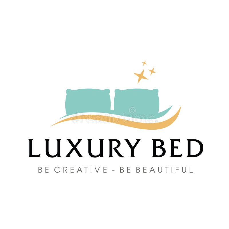 Bed and Sleep Logo Vector Inspiration royalty free illustration