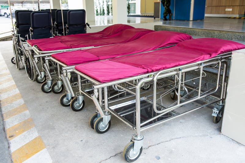 Transporting Patient In A Hospital Hallway Stock Photo Image of