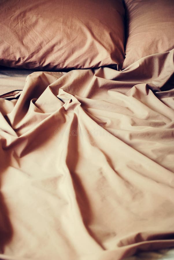 Bedding Sheets Pillow Chocolate Brown Color Stock Photo Image of fabric, domestic 69124706