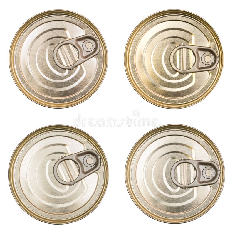Bedecken Sie die Blechdosen Draufsicht eines Dosenlebensmittels lokalisiert Der Deckel einer Blechdose stockbild Bedecken Sie die Blechdosen Draufsicht eines Dosenlebensmittels lokalisiert Der Deckel einer Blechdose stockbild