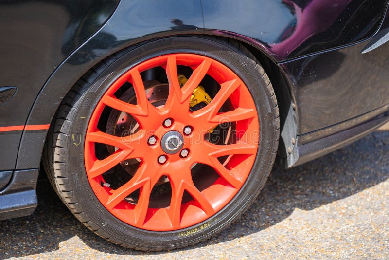 Bedford, Bedfordshire, Regno Unito 2 giugno 2019 Frammento dell'automobile di Volvo fotografie stock libere da diritti Bedford, Bedfordshire, Regno Unito 2 giugno 2019 Frammento dell'automobile di Volvo fotografie stock libere da diritti