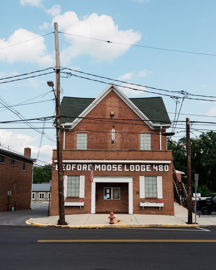 Bedford Moose Lodge, in Downtown Bedford, Pennsylvania Editorial