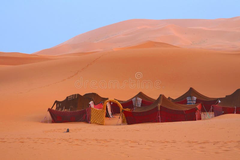 Daily life, Bedouin tents in the Sahara desert, Africa