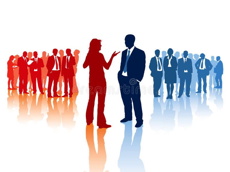 Zakelijke confrontatie stock illustratie
