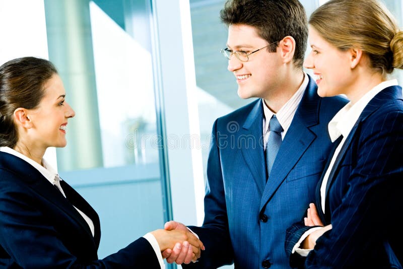 Zakelijke handdruk stock foto