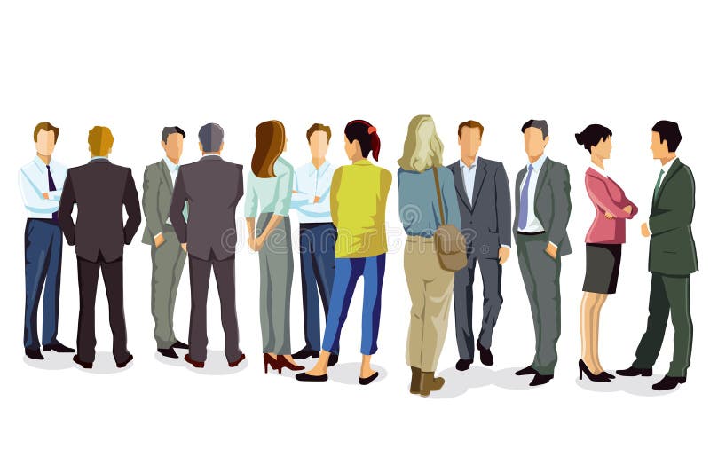Zakelijke mensen in gesprek royalty-vrije illustratie