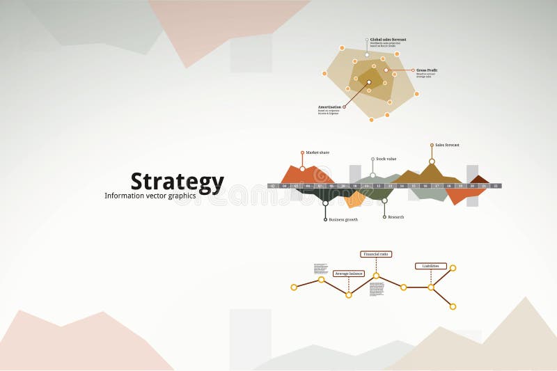 Infographics over bedrijfsstrategie stock illustratie