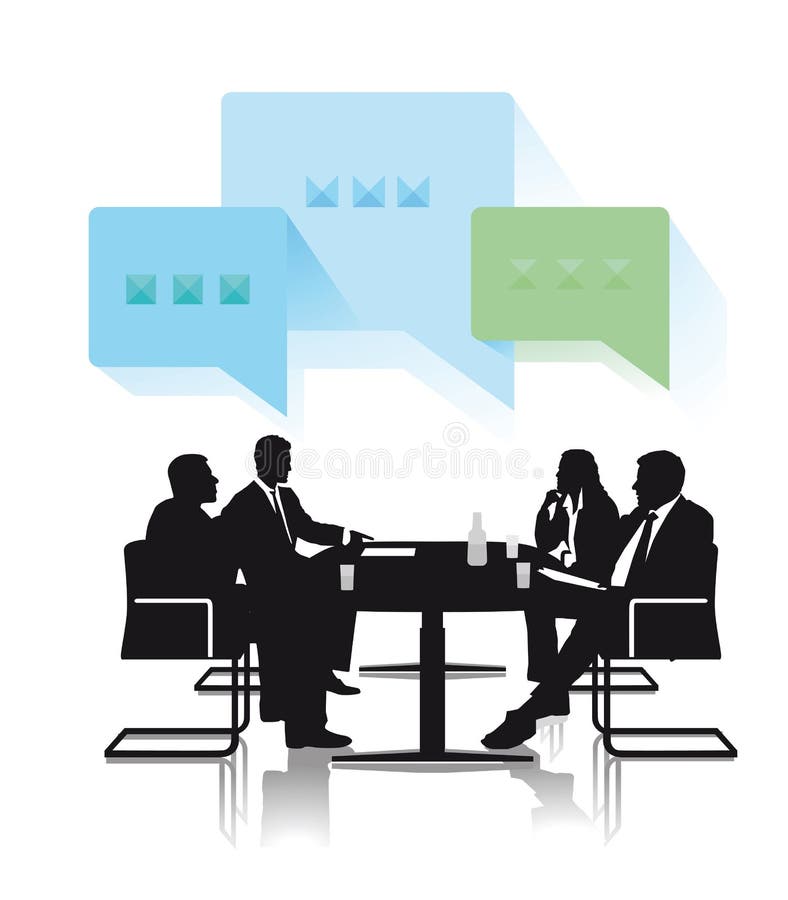 Bedrijfsdiscussiegroep stock illustratie