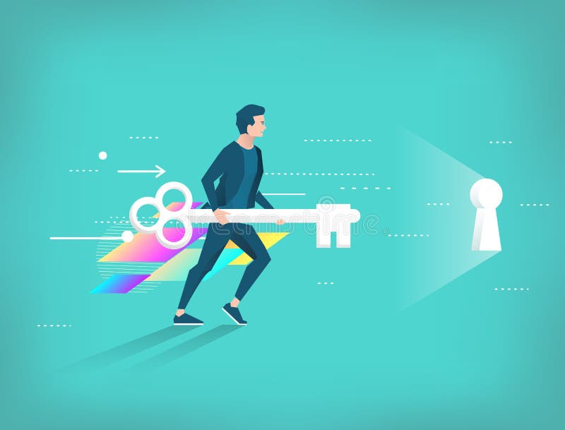 Bedrijfsconcept het seaching van beste oplossing en manier stock illustratie Bedrijfsconcept het seaching van beste oplossing en manier stock illustratie