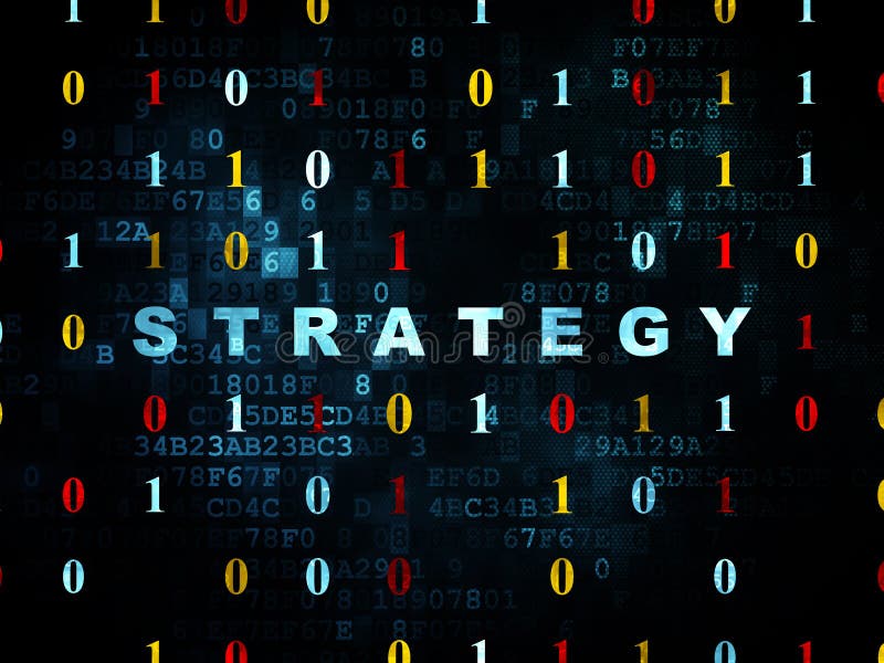 Bedrijfsconcept: Strategie op Digitale achtergrond royalty-vrije illustratie Bedrijfsconcept: Strategie op Digitale achtergrond royalty-vrije illustratie