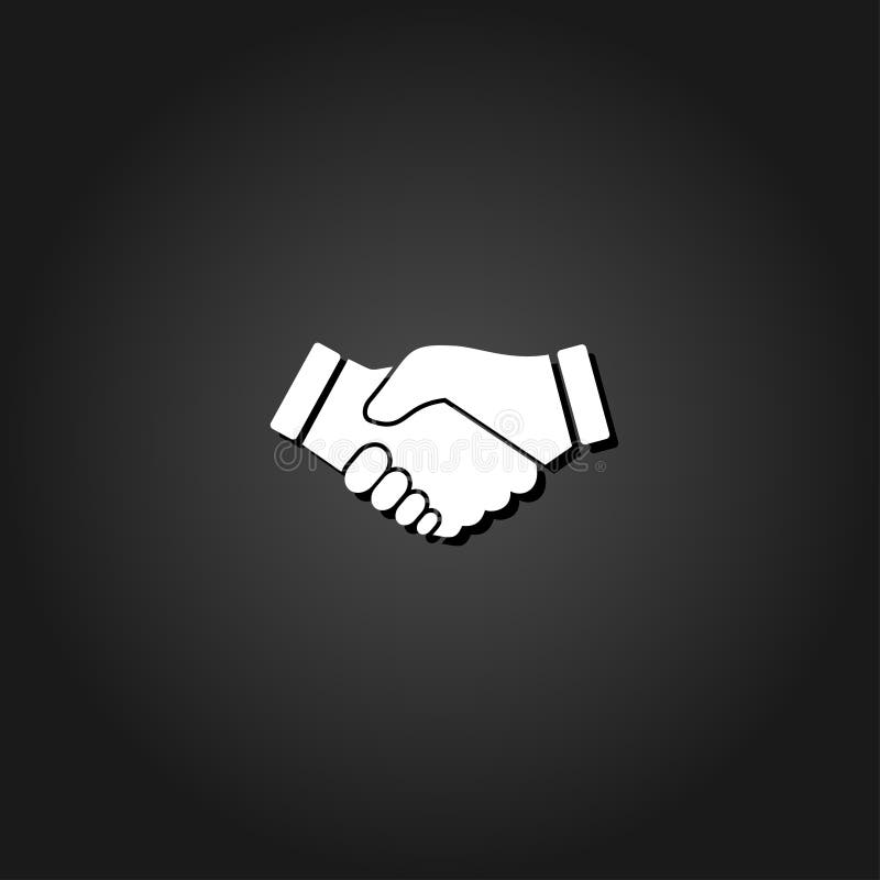 Bedrijfshanddruk, vlakke het pictogram van de contractovereenkomst royalty-vrije illustratie Bedrijfshanddruk, vlakke het pictogram van de contractovereenkomst royalty-vrije illustratie