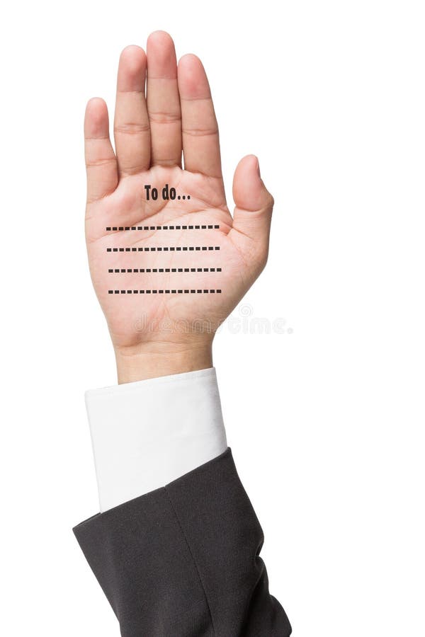 Bedrijfsmens die Lijst op hand schrijven te doen royalty-vrije stock afbeeldingen Bedrijfsmens die Lijst op hand schrijven te doen royalty-vrije stock afbeeldingen
