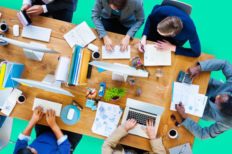 Bedrijfsmensen die Bureau Collectief Team Concept werken royalty-vrije stock afbeelding Bedrijfsmensen die Bureau Collectief Team Concept werken royalty-vrije stock afbeelding