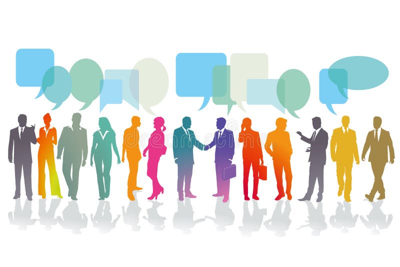 Zakelijk mensen in gesprek vector illustratie