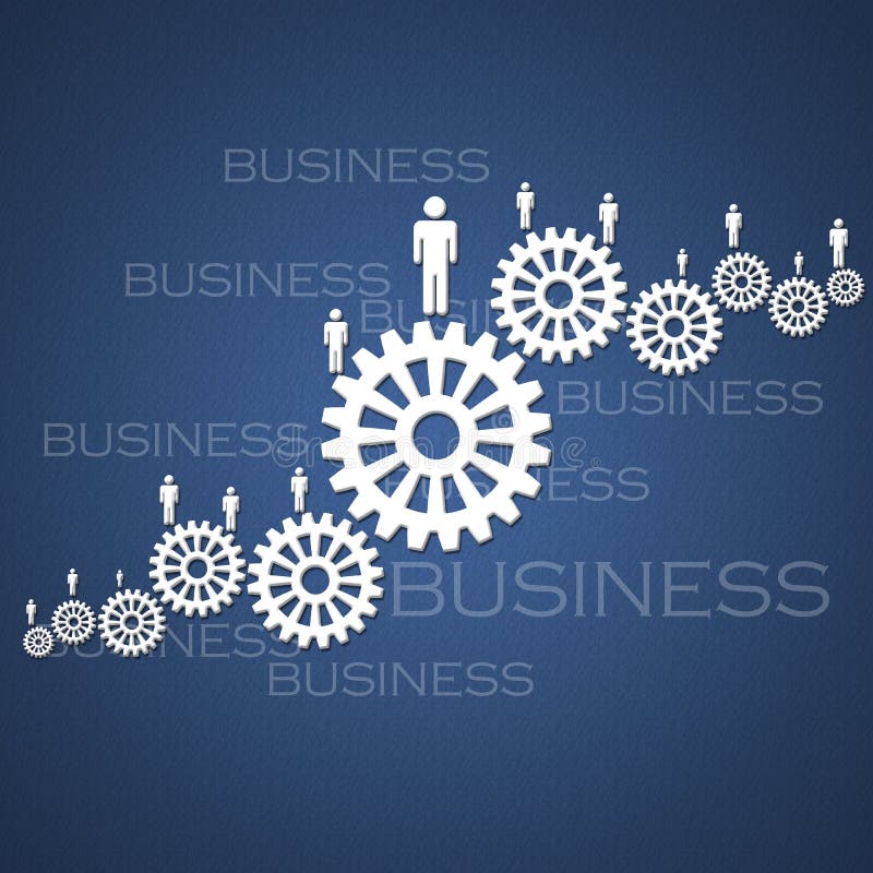 Bedrijfssuccesgroepswerk stock illustratie Bedrijfssuccesgroepswerk stock illustratie