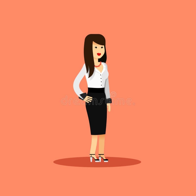Bedrijfsvrouw in zwarte witte kostuum vectorillustratie vector illustratie Bedrijfsvrouw in zwarte witte kostuum vectorillustratie vector illustratie
