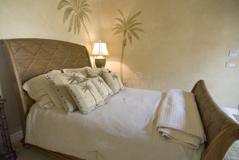 Palm Tree bedroom stock image. Image of tree, hand, decorator 4252151