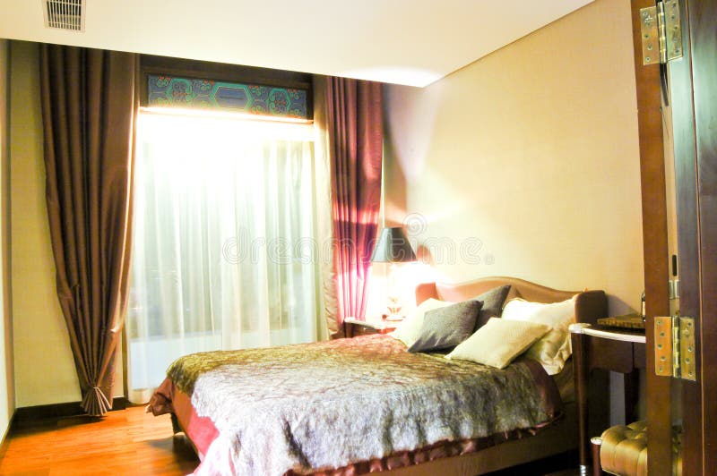 Bunk beds in bedroom stock photo. Image of light, illuminated 15990414