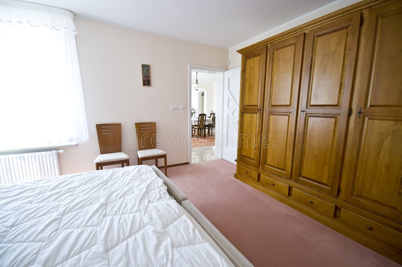 Bedroom cupboard stock images