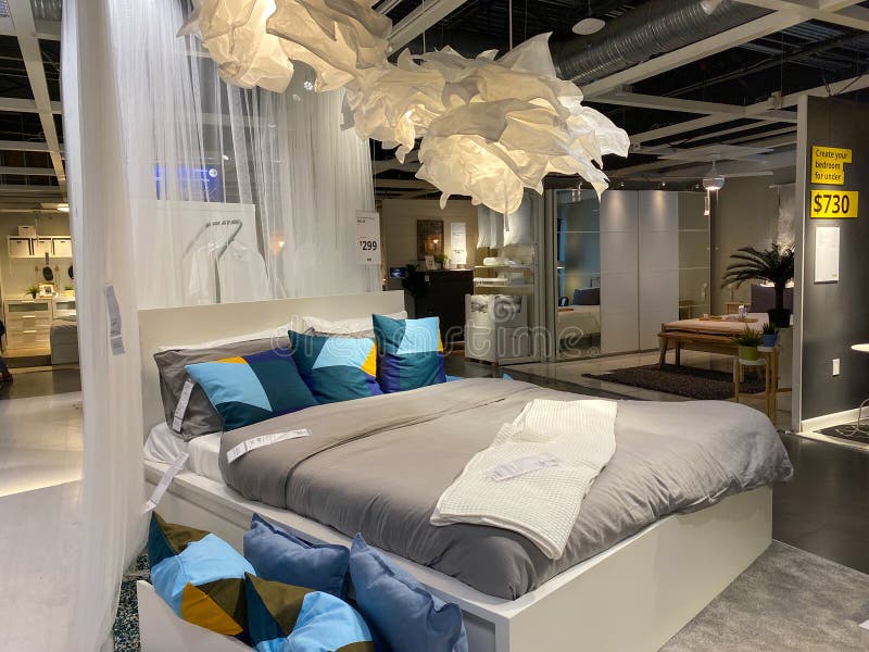 A Bedroom Display at an IKEA Store in Orlando, Florida Editorial Image