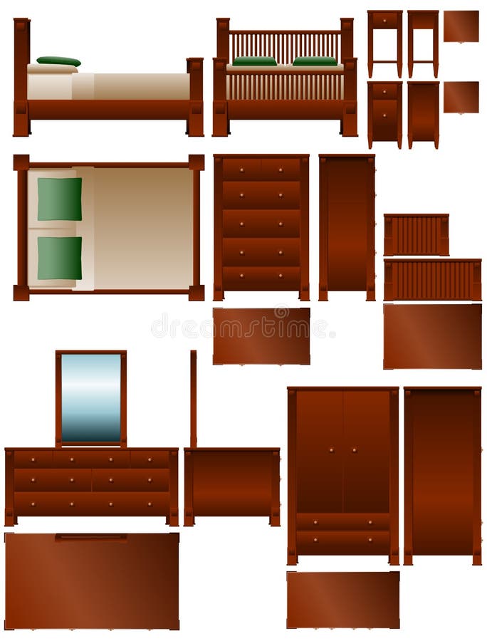 Bedroom furniture stock vector. Illustration of house 32487268