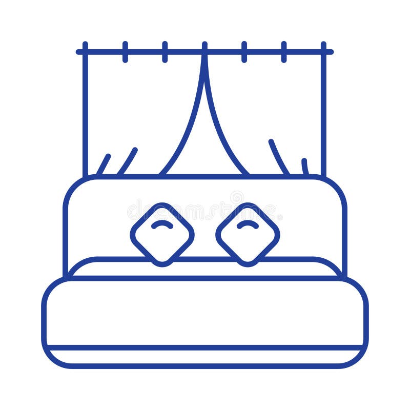 Bedroom furniture bed icon stock vector. Illustration of icon 269613688