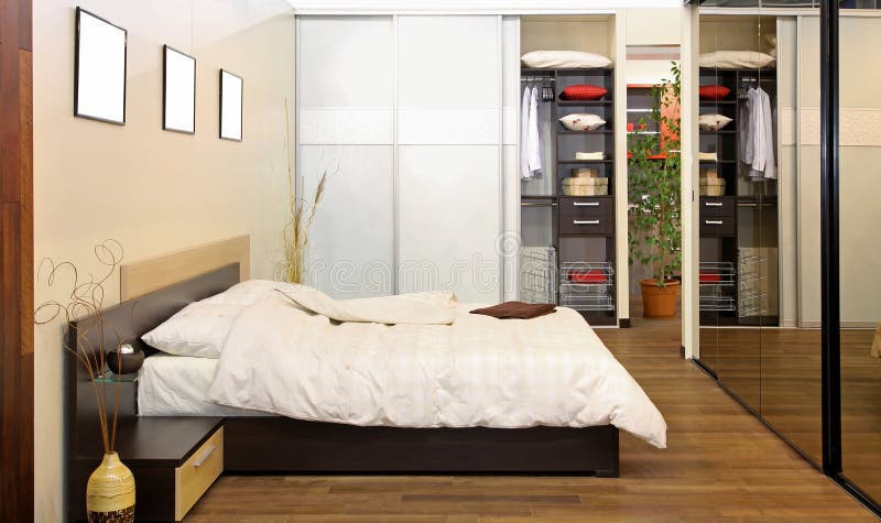 Bedroom interior stock image