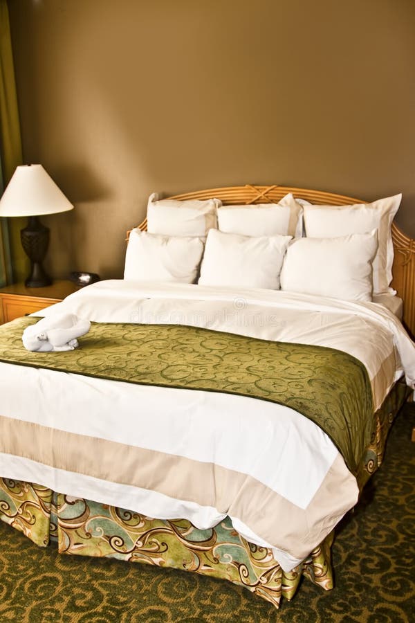 King Size Bed stock image. Image of light, interior, furniture 507999