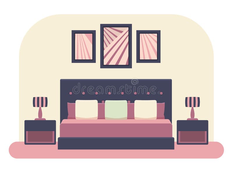 Bedroom Interior Vector Stock Vector Illustration Of Apartment 84446683