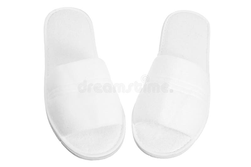 white bedroom slippers