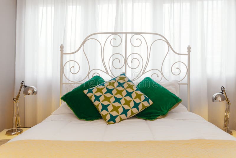 Bedroom Suite with large window royalty free stock images Bedroom Suite with large window royalty free stock images