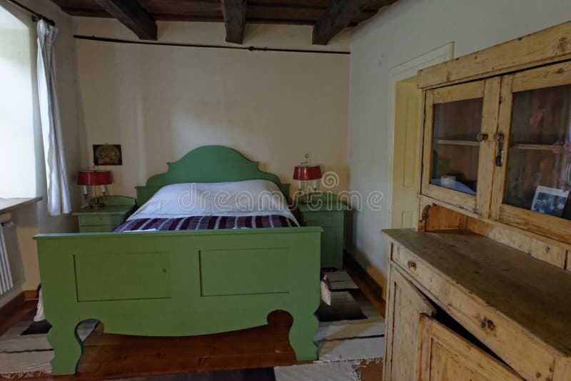 Bedroom in village of Copsa Mare, Romania