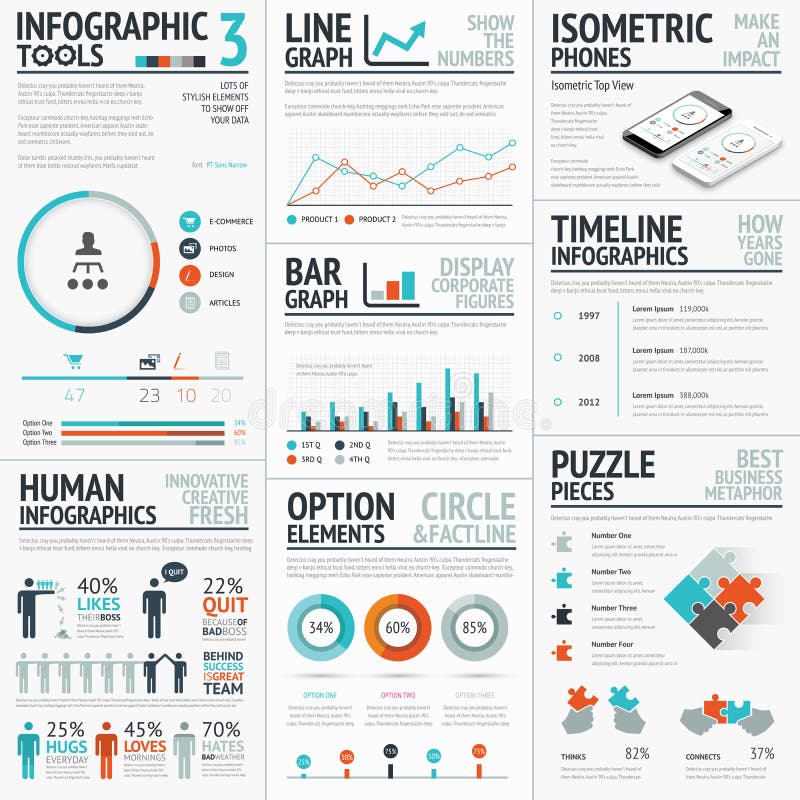 Bedöva den infographic beståndsdelvektoruppsättningen för ditt vektor illustrationer