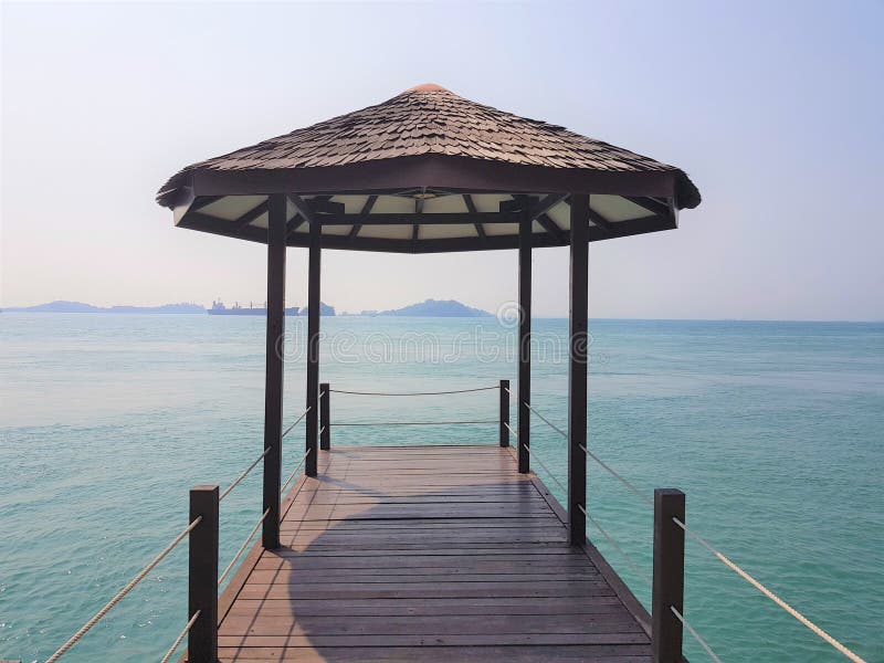 Bedöva seaview från Sekupang royaltyfri bild Bedöva seaview från Sekupang royaltyfri bild