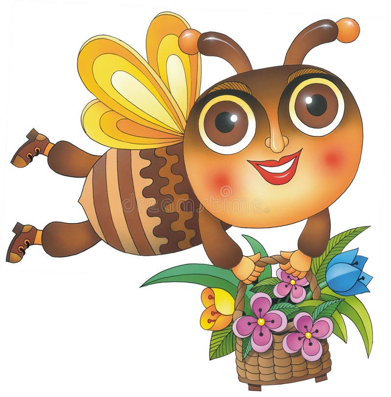 Bee with basket