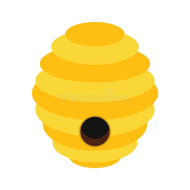 Bee hive flat icon royalty free illustration