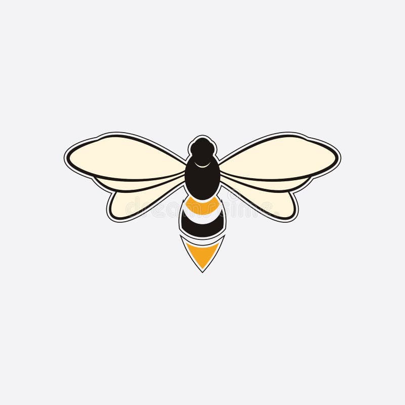 Bee Logo Illustrations Design Icon Stock Vector Illustration of