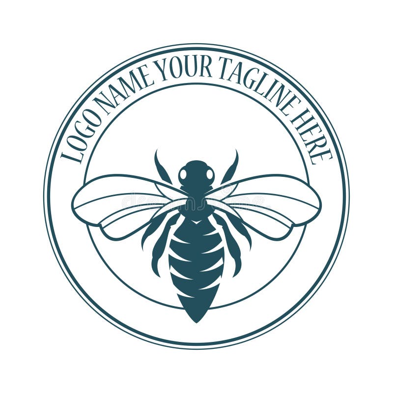 Bee Logo Illustrations Design Icon Stock Vector Illustration of