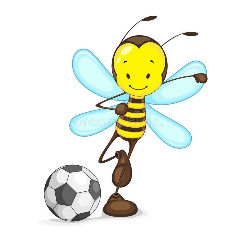 Bee Playing Soccer Stock Photography Image 25952802