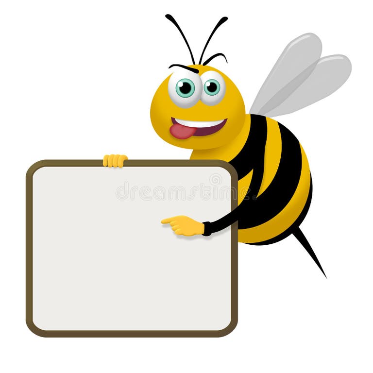 Bee Holding Sign Stock Illustrations 187 Bee Holding Sign Stock