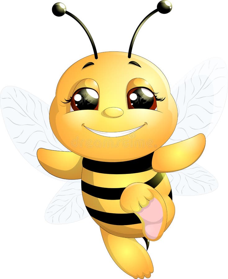 Bee on a white background vector illustration