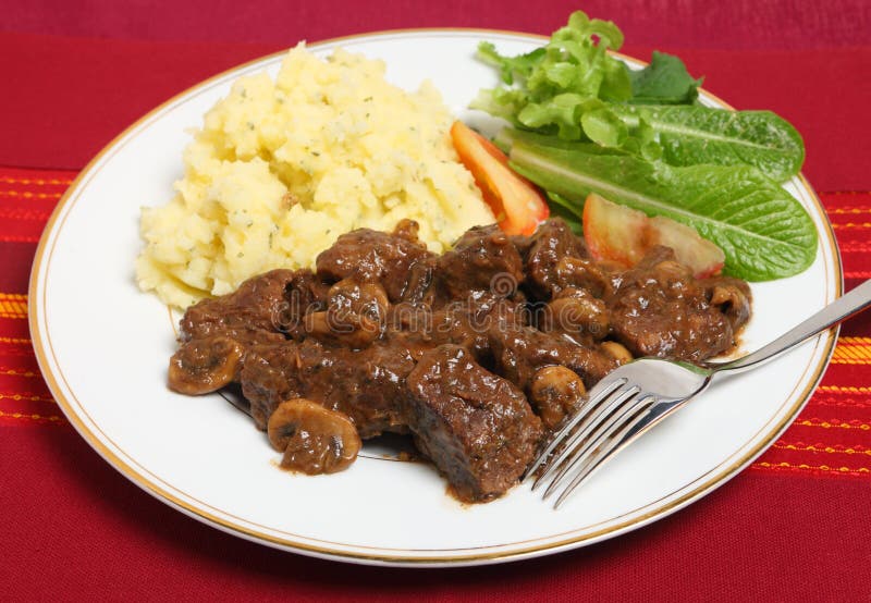 Beef Bourguignon dinner royalty free stock photo Beef Bourguignon dinner royalty free stock photo