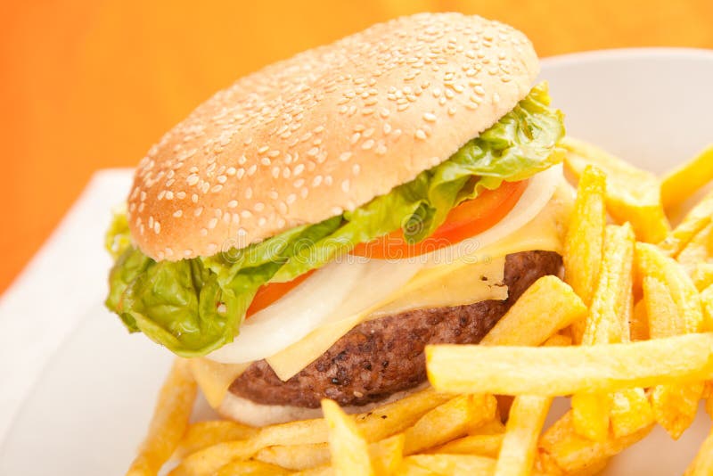 Beef burger stock image