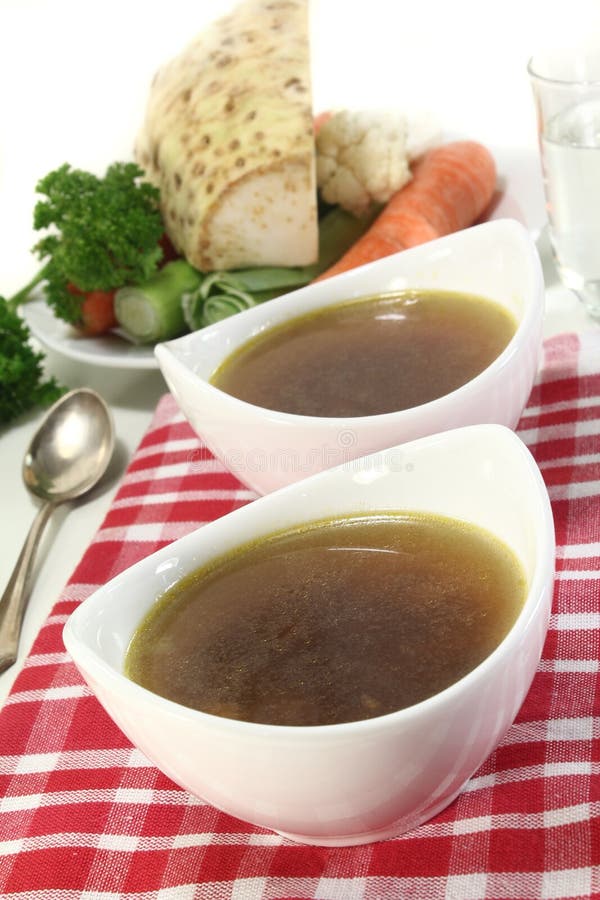 Beef Consomme stock photo. Image of meal, parsley, french 24607346