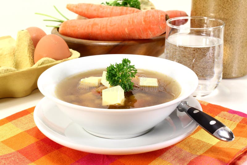 Beef Consomme stock image. Image of cooking, meal, napkins 24730623
