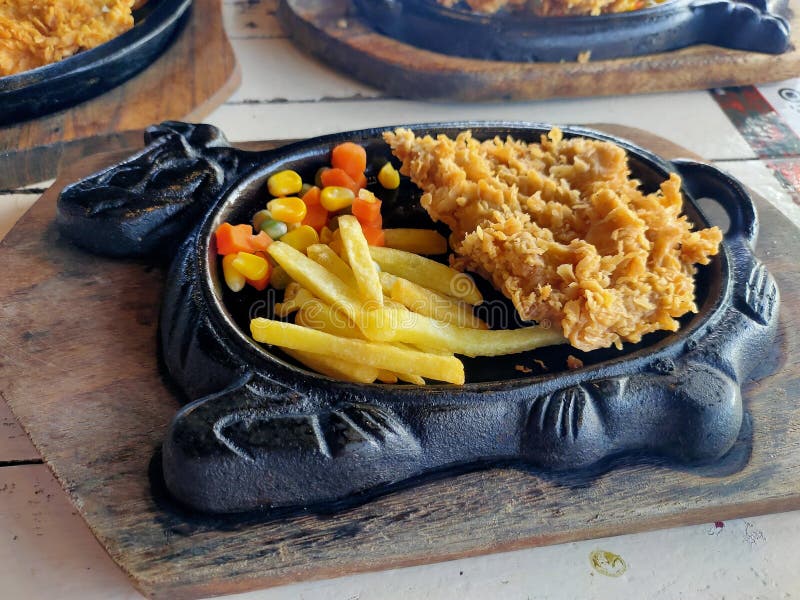 Beef Crispy Steak Hot Plate Stock Image Image of crispy, beef 271098167