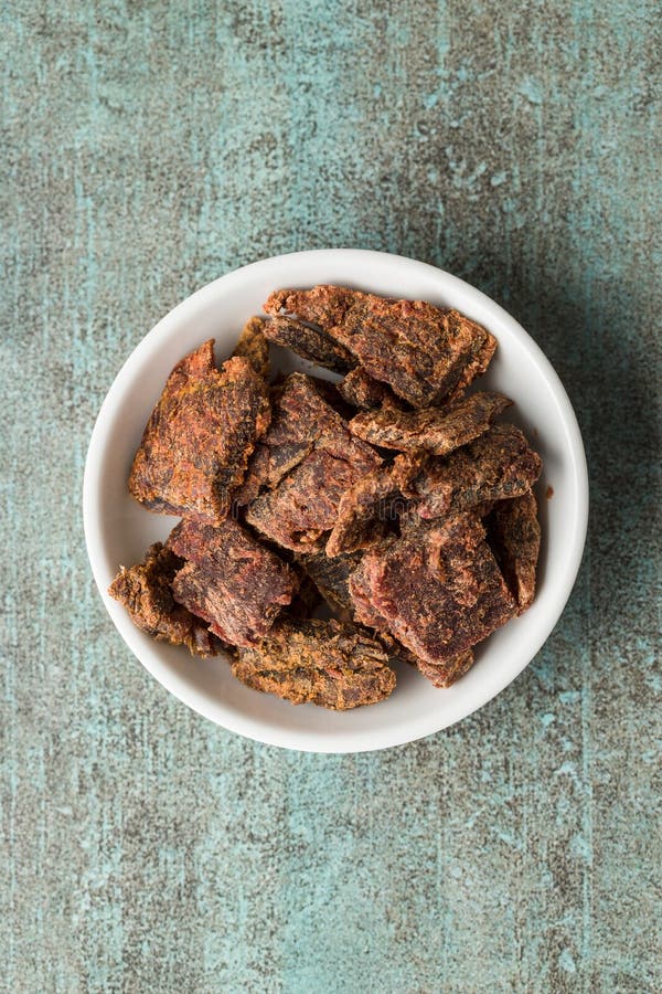 Beef jerky pieces stock photo. Image of overhead, marinade 137760870