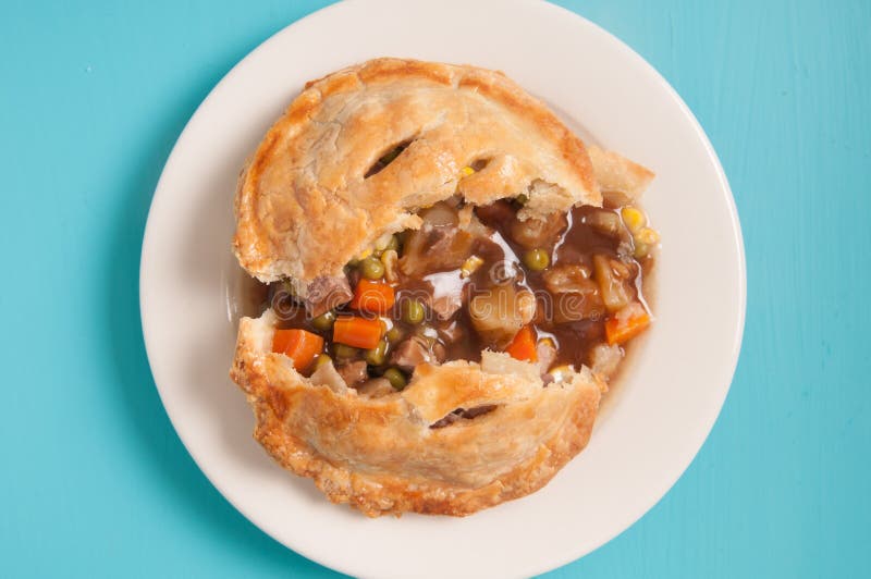 Beef meat pie with gravy stock image. Image of ready 214188233
