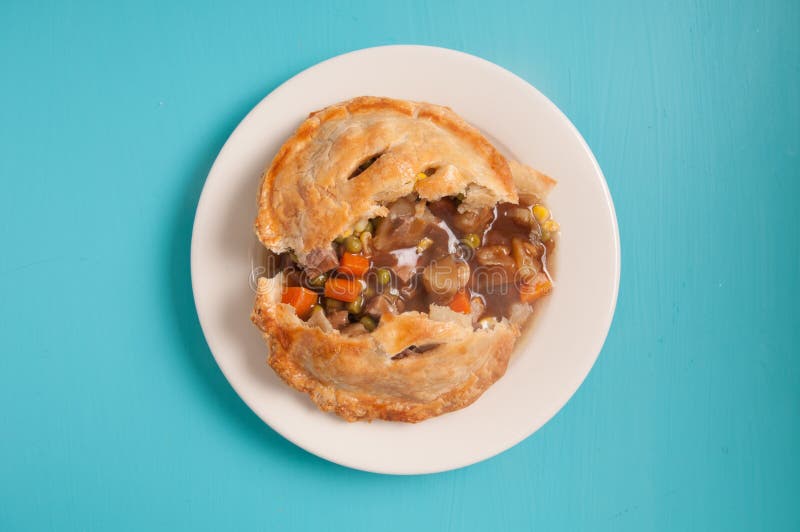 Beef meat pie with gravy stock photo. Image of meal 214188238